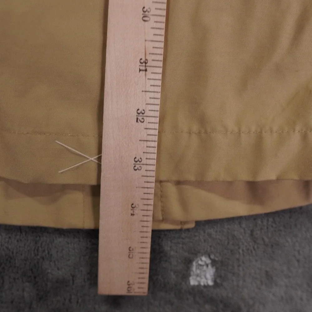 Brooks Brothers Trench‎ Coat Men Medium Khaki Cotton Y2K Belted Collar Heritage